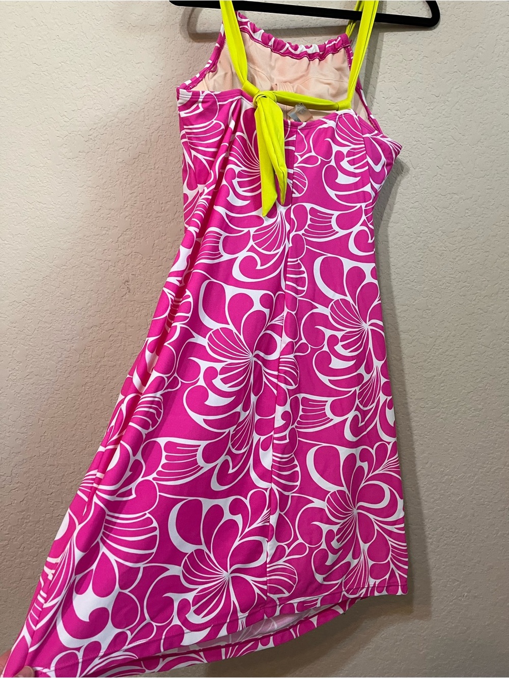 Athleta Printed Kokomo Dress aloha hit pink EUC swim dress medium - Picture 6 of 6